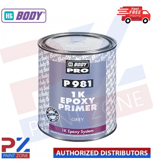 1 X HB BODY P981 1K EPOXY PRIMER GREY 1LTR - ALUMINIUM, GALV, STAINLESS, STEEL